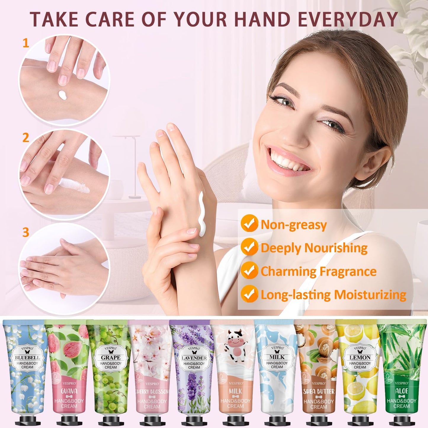 12 Pack Easter Basket Stuffers Hand Cream Set For Women, Mothers Day Gifts, Bulk Hand Lotion Travel Size for Dry Cracked Hands, Mini Hand Lotion for Teacher Appreciation Gifts and Nurses Week Gifts