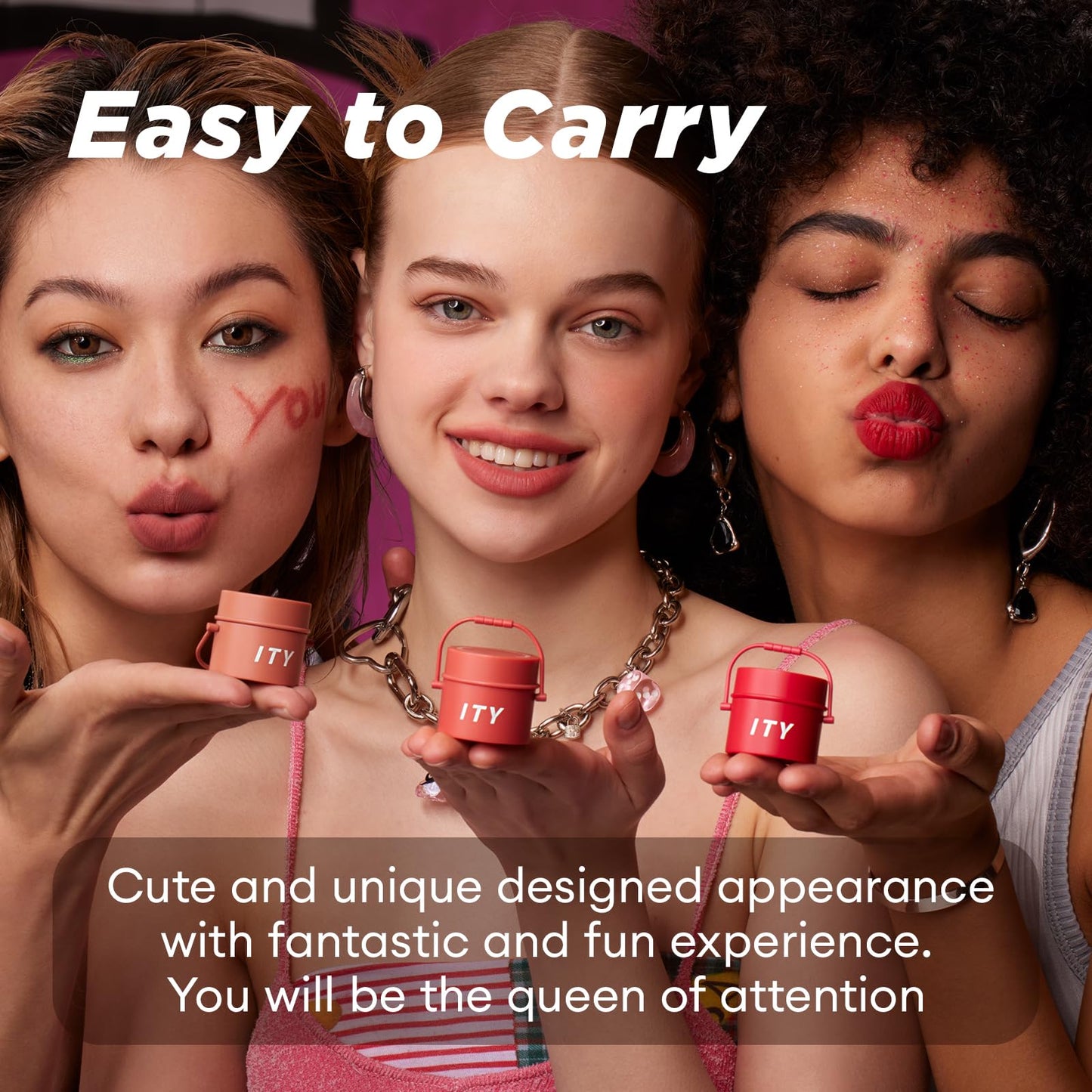 ITY Velvet Matte Finish Lip Stain-Mousse Textured Pudding Pot Lip Clay with Brush, Nude Shade, Dual-Use as Lipstick and Blush, Conceals Lip Lines, Rich Pigment, 0.21 oz (6g) in Terracotta Kiss