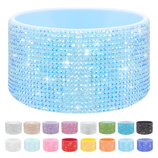 WORBSS Diamond Glitter Silicone Boot for Stanley Cup 40oz Tumbler & Simple Modern 30-40oz Trek Tumbler Accessories for 2.8-2.9 inch Trapezoidal Cylinder Base Water Bottles Bottom Anti-Slip Sleeve