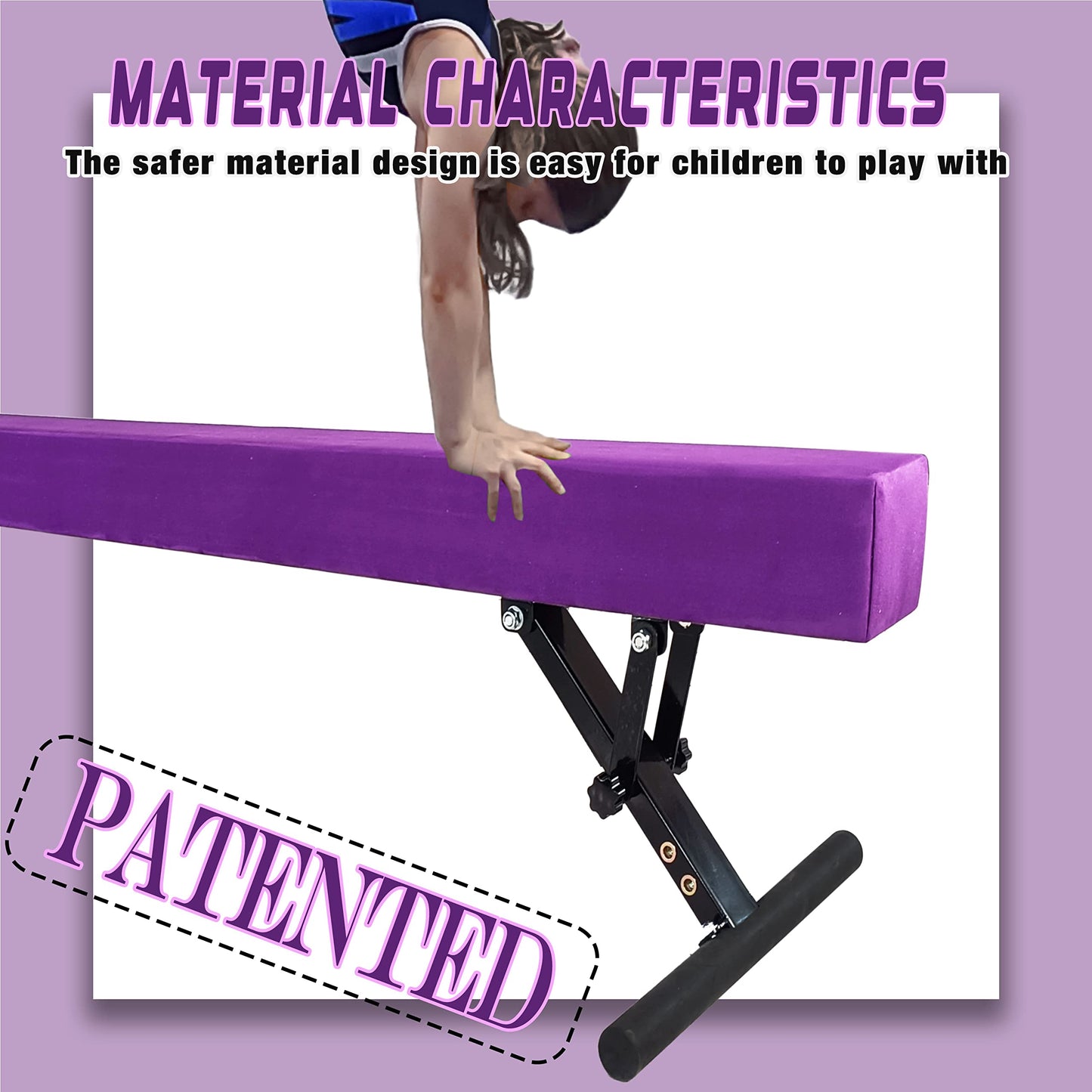 Seliyoo Adjustable Balance Beam,8FT gymnasitcs Beam, Balance Beam for Kids Ages 3-20,high and Lower Floor Beam,Gym Equipment for All Skills Practice at Home