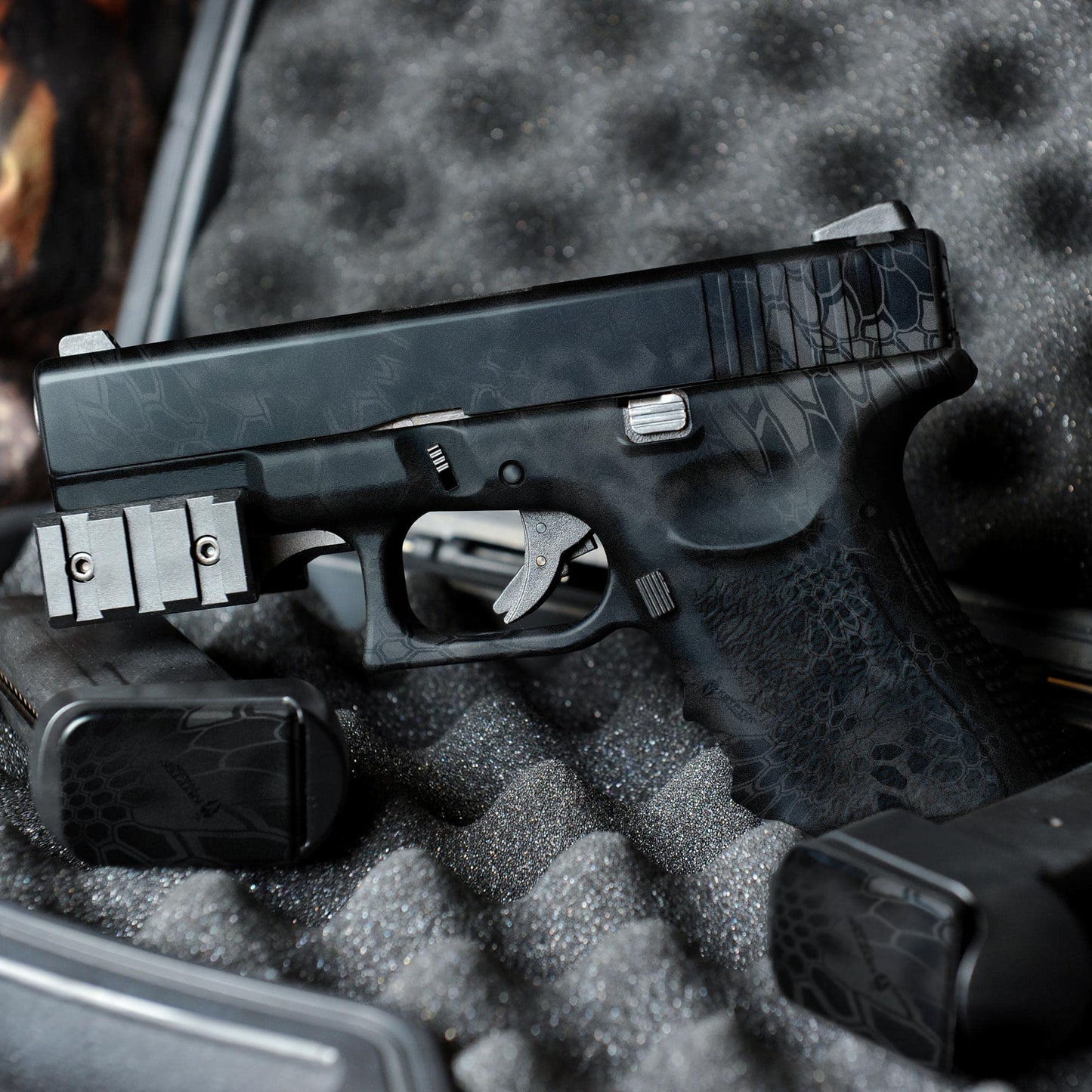 GunSkins Precut Pistol Skin for Glock 19 - Compatible with Airsoft AEG BB Gun - Vinyl Gun Wrap - Easy to Install - 100% Waterproof - Matte Finish - Made in USA - Krytpek Typhon