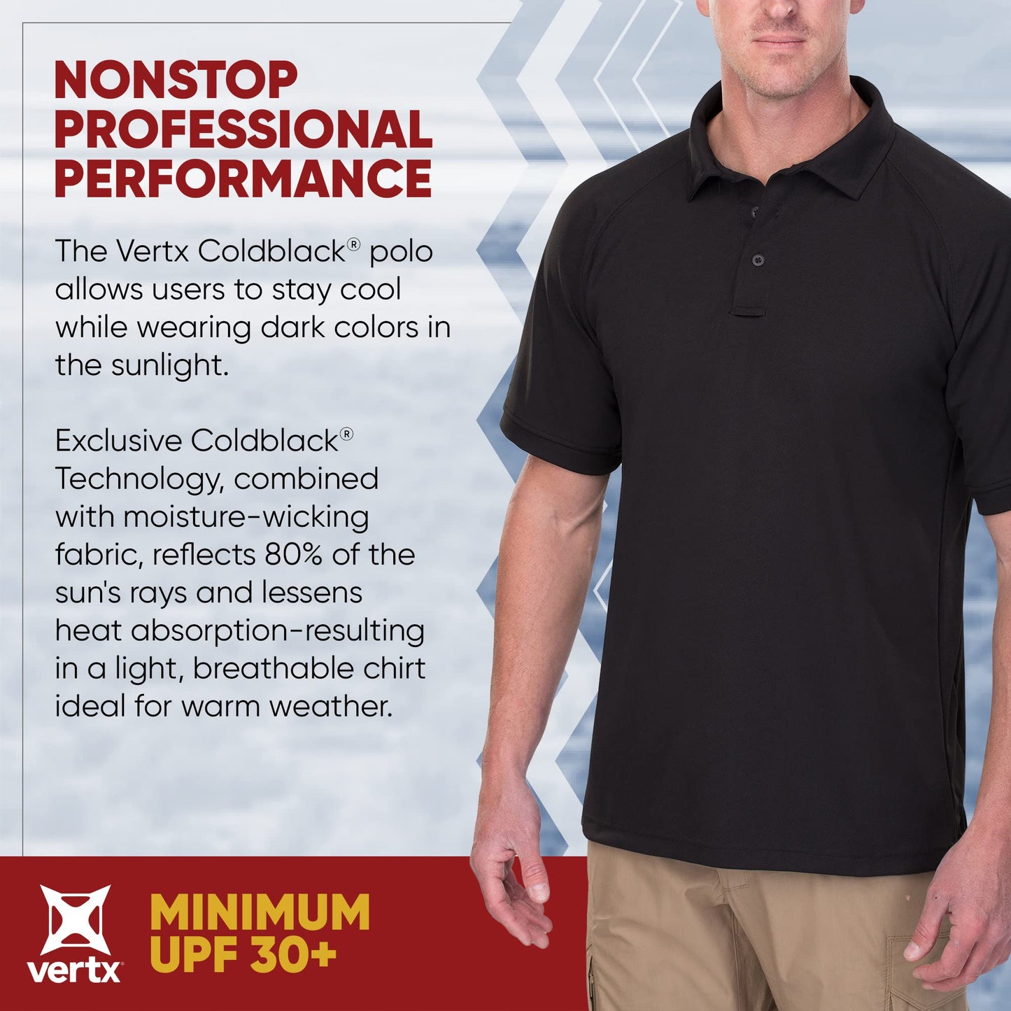 Vertx Mens Tactical Polo Shirt, Short Sleeve T-Shirt, Breathable, Moisture-Wicking, Temperature Regulating, Outdoor Performance Tactical Clothing for Police, Security, Relaxed Fit, White, XXX-Large