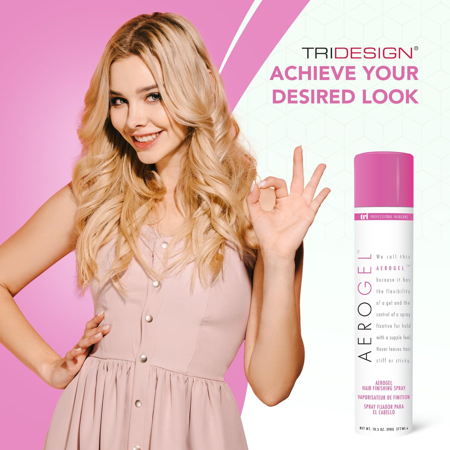 TRI Design Aerogel Hair Spray - Extra Hold, Firm Hold for Women and Men, Travel, Volume Fixer & Non-Sticky Hairspray (10.5oz, Pack of 6)