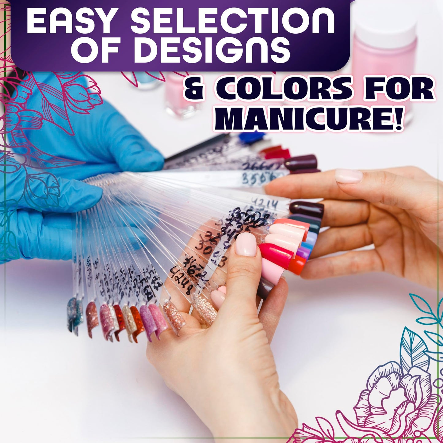 100Pcs Nail Swatch Templates for Acrylic Nails - Gel Nail Display Tips Nail Polish Swatch Templates Plastic Nail Tips Acrylic Nail Display Nail Tools - Nail Equipment Clear Nail Tips for Acrylic Nails