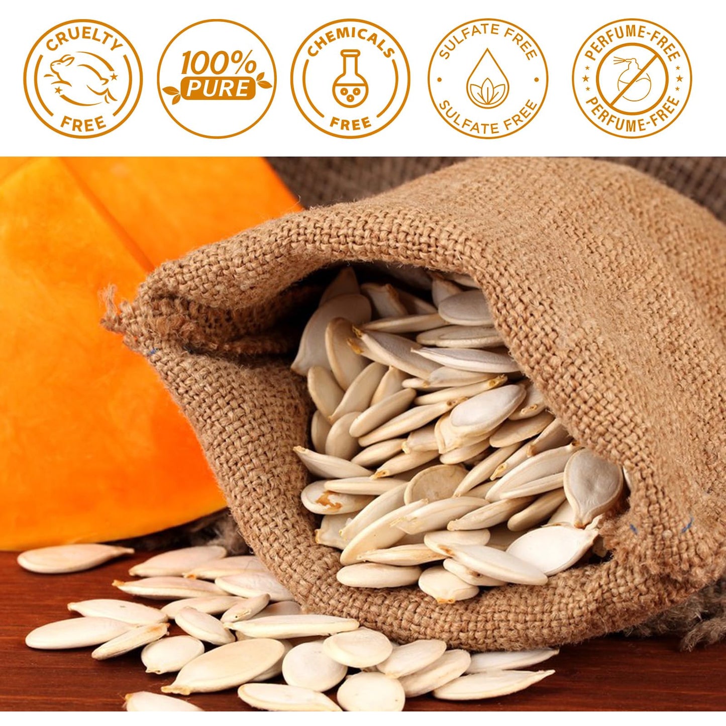 Pumpkin Seed Oil 2 Pack, Pure Cold Pressed Pumpkin Seed Oil for Dry Damaged Hair Growth, Moisturizing Scalp, Nourishment for All Hair Types