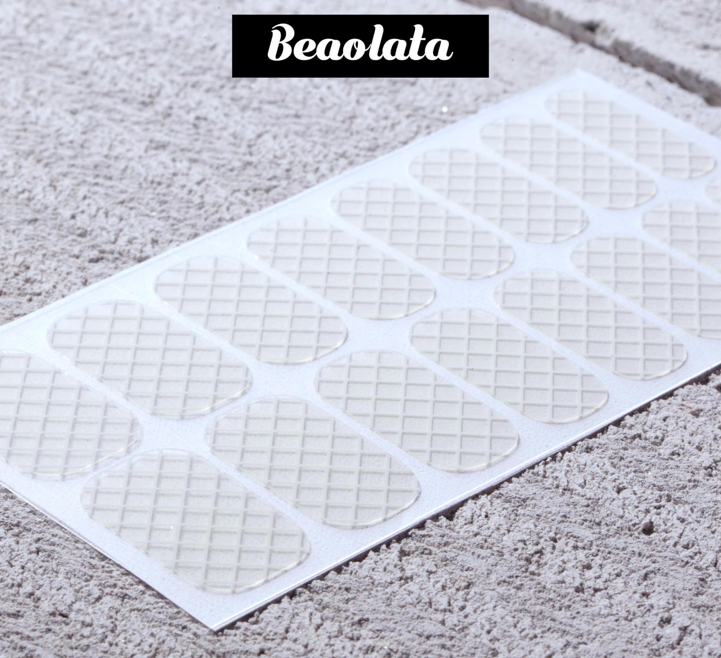 Beaolata Nail Polish Strips, 32PCS Salon Quality Wraps, Long Lasting Gel Nail Stickers for Women Easy Apply& Remove (Net Grey White)