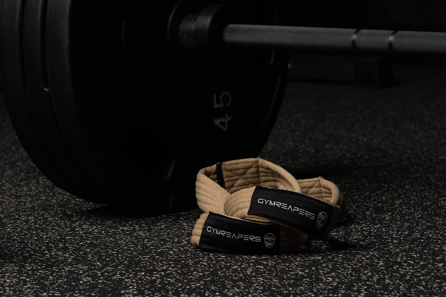 Gymreapers Figure 8 Lifting Straps for Deadlift, Powerlifting, Strongman, & Cross Training Strong Weightlifting Wrist Straps for Men, Women (Khaki, Small)