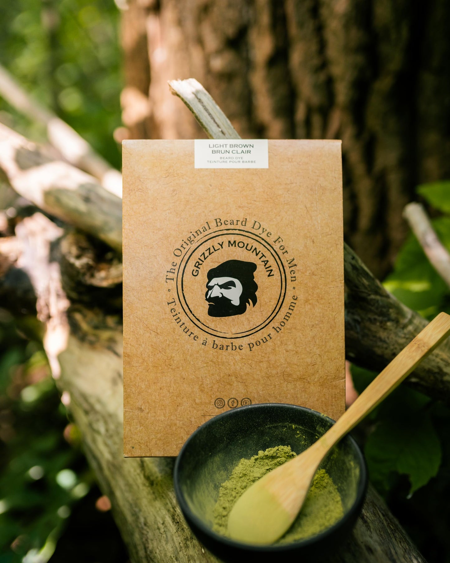 Grizzly Mountain Beard Dye - Organic & Natural Light Brown Beard Dye