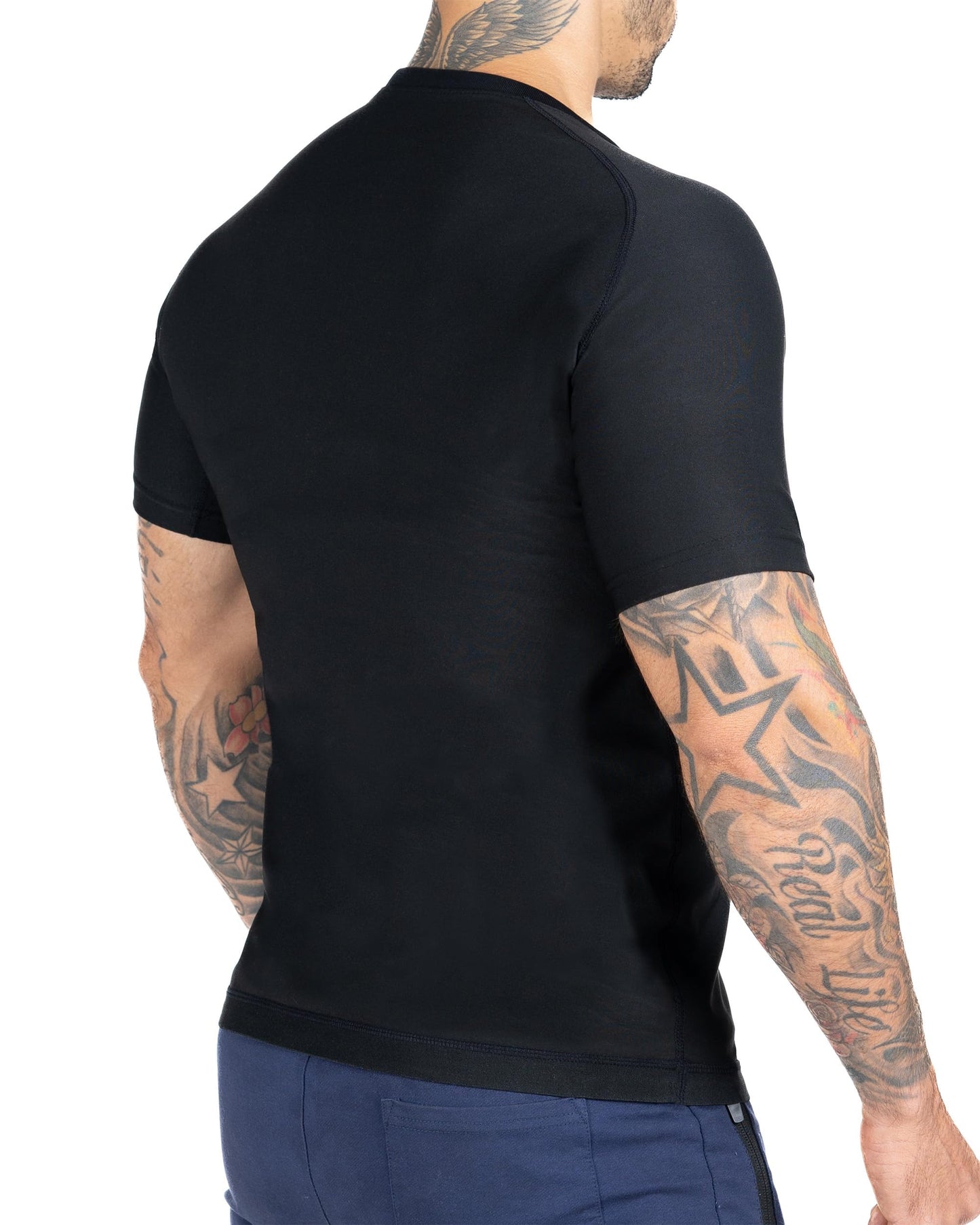 Kewlioo Men's Sauna Suit Shirt - Heat Trapping Sweat Compression Vest, Shapewear Top for Men, Sweat More & Look Great, Gym Workout Exercise Versatile Heat Shaper Jacket (Black, S)