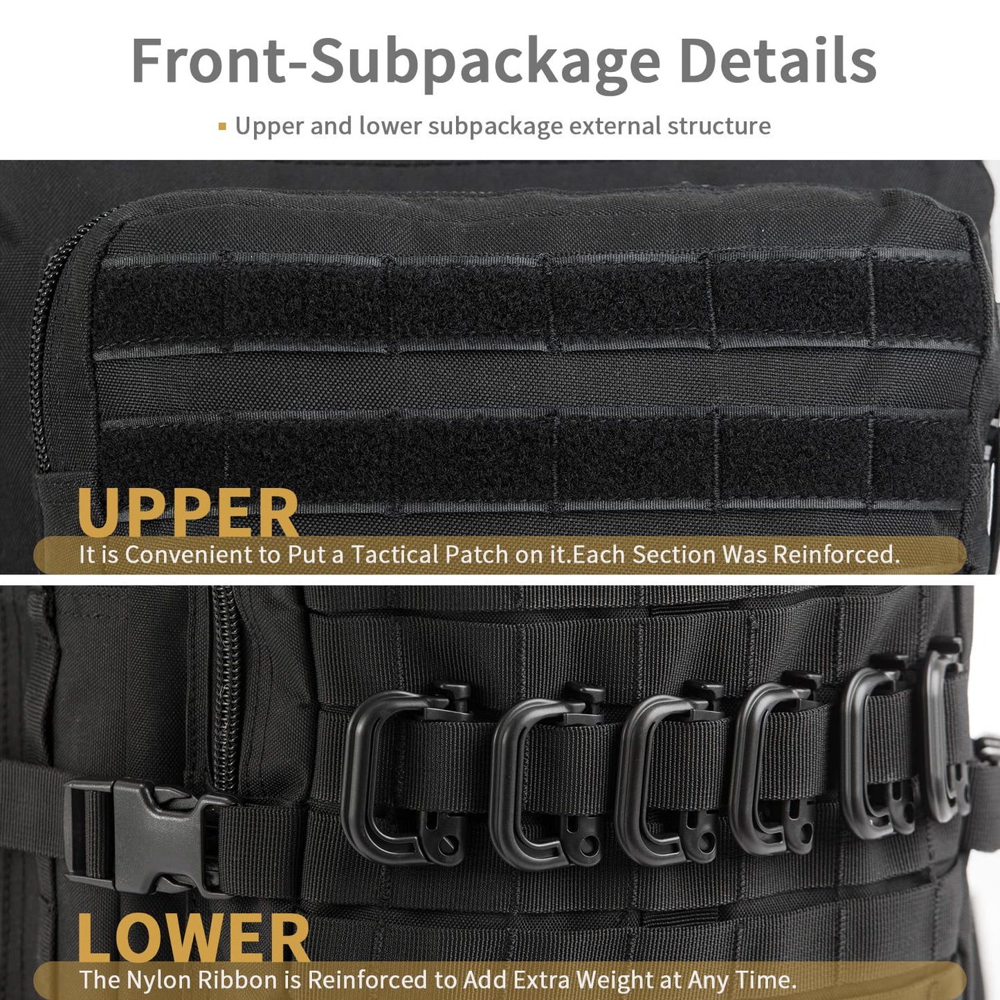 GZ XINXING 45L Large 3 Day Molle Assault Pack Military Tactical Army Backpack Bug Out Bag Rucksack Daypack