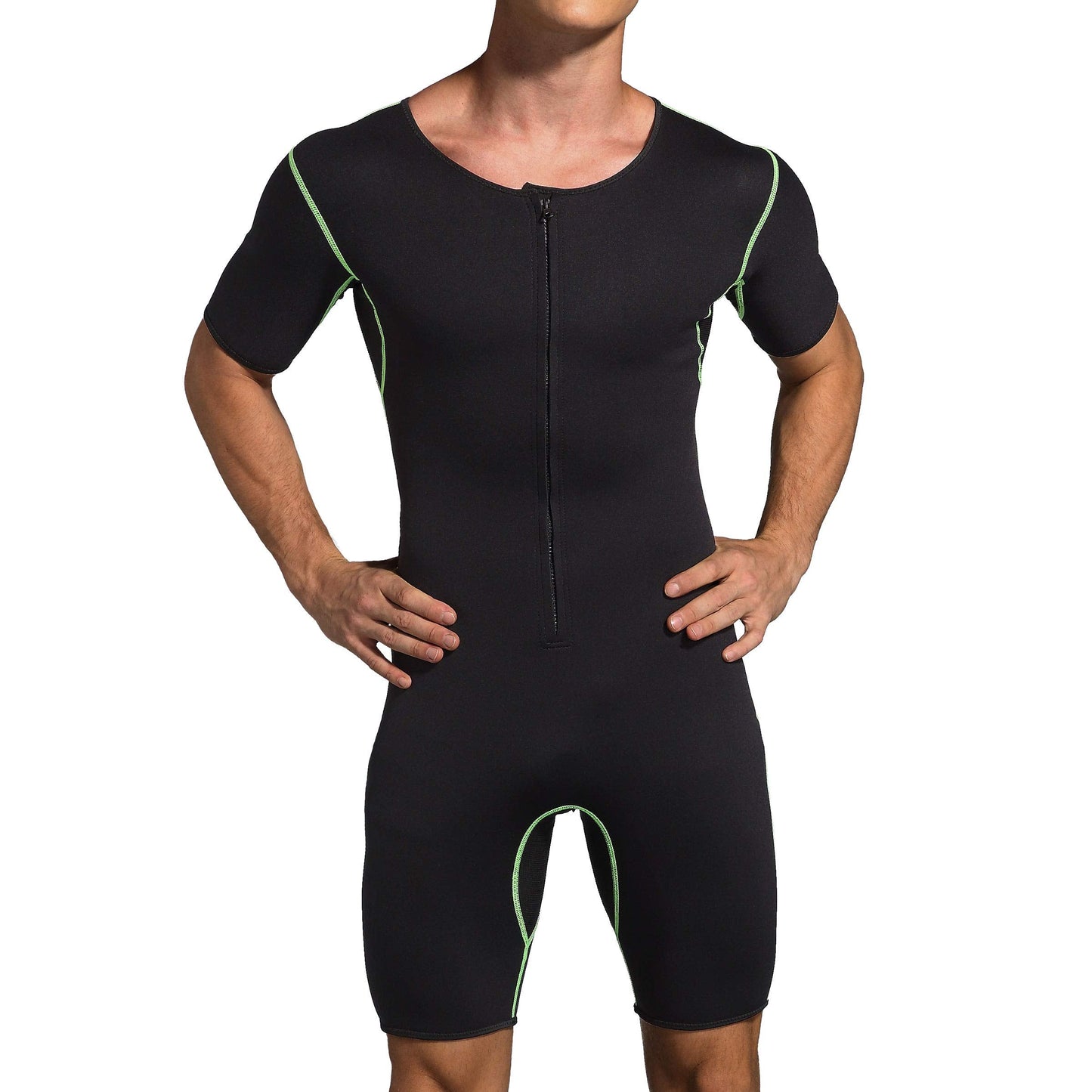 Bakerdani Men's Neoprene Waist Trainer Sauna Suit Body Shaper for Fitness Gym Exercise Training