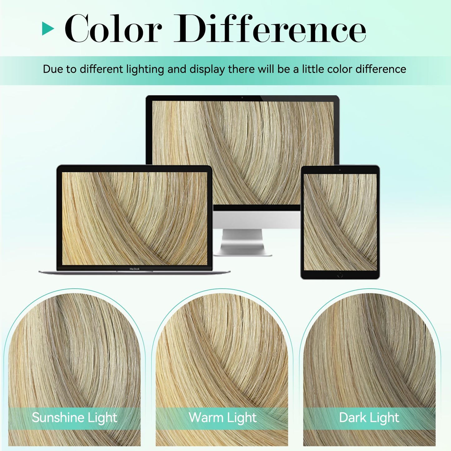 Ukira Blonde Clip in Hair Extensions, 15 Inch 70g 7pcs Ash Blonde Mixed Bleach Blonde Highlighted Hair Extensions, Ntural Straight Remy Human Hair Clip in Extensions for Women