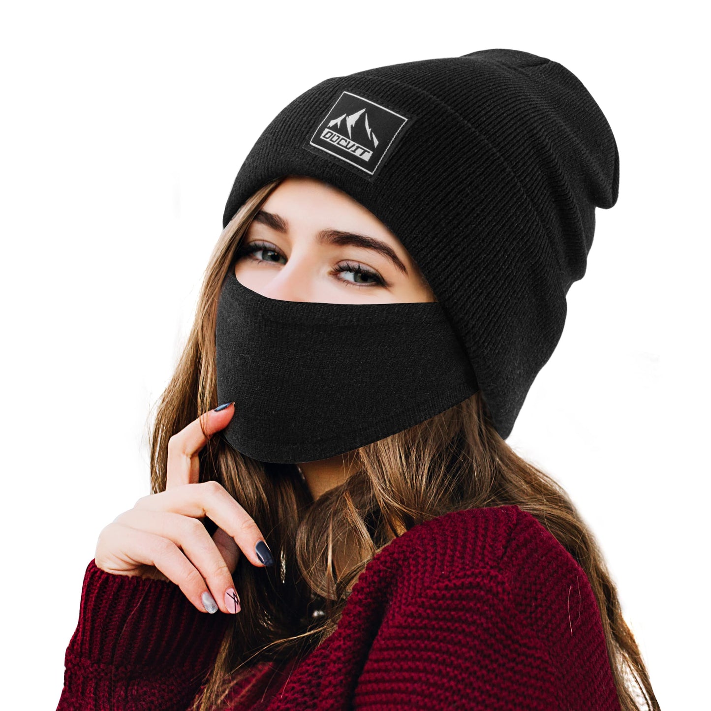 DOCVIT Knit Cuffed Beanie Warm Winter Hats Unisex Skull Knit Cap Fashion Ski Hat for Men and Women