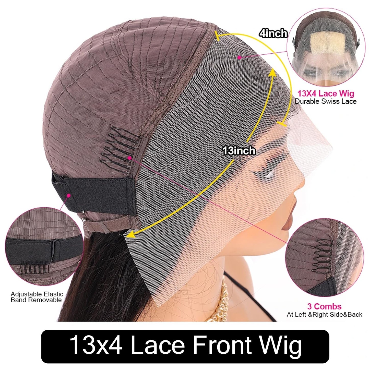 haha Honey Blonde Highlight Lace Front Wig Human Hair 1B/27 Black Light Brown Skunk Stripe Human Hair Wig Lace Front Pre Plucked 13x4 Glueless Body Wave Lace Frontal Wig 32 Inch 180% Density