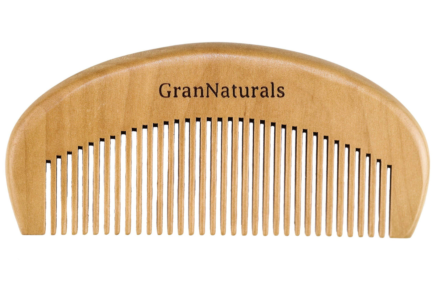 GranNaturals Wooden Comb for Detangling & Styling Wet or Dry Hair - Small Pocket Sized Fine Tooth Natural Wood for Curly, Thin, Thick, Wavy, or Straight Hair - Women's Birthing & Labor