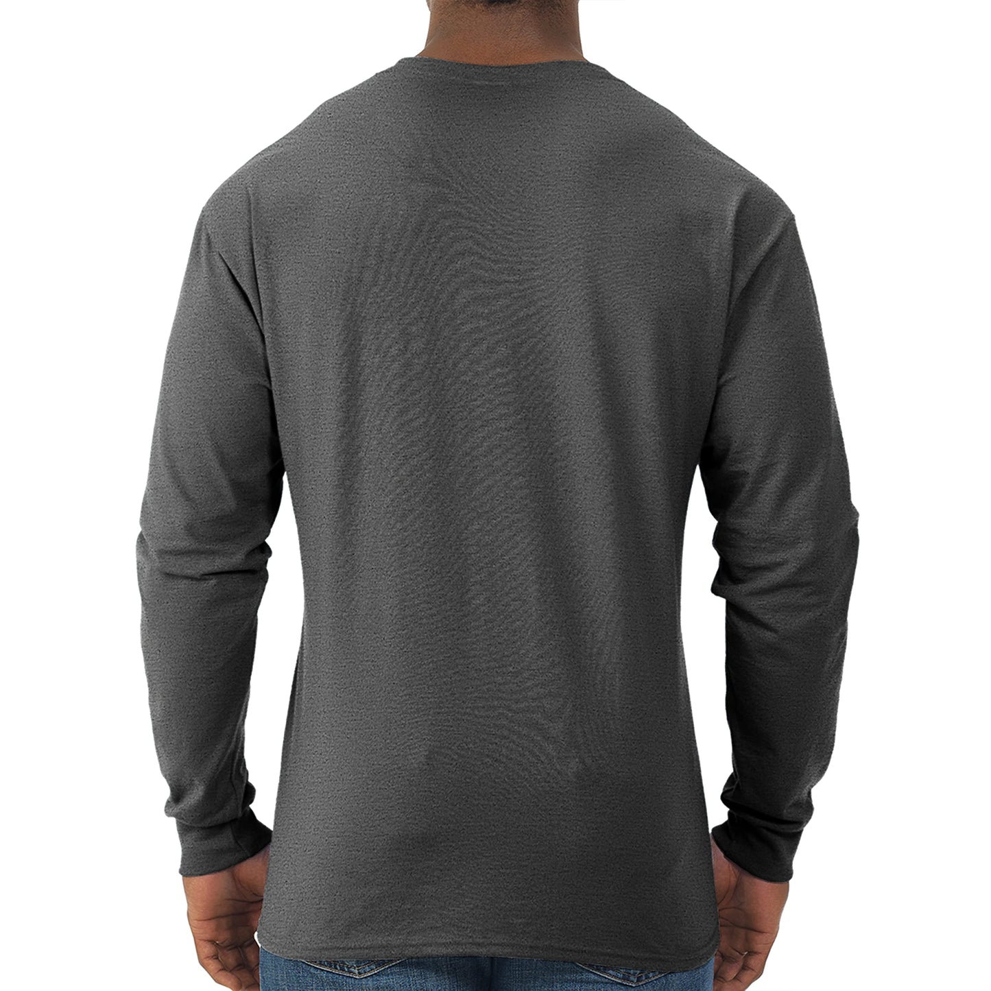 Jerzees Unisex Adult Dri-Power Long Sleeve T-Shirt Fashion t Shirts, Heather Black, 3X-Large US