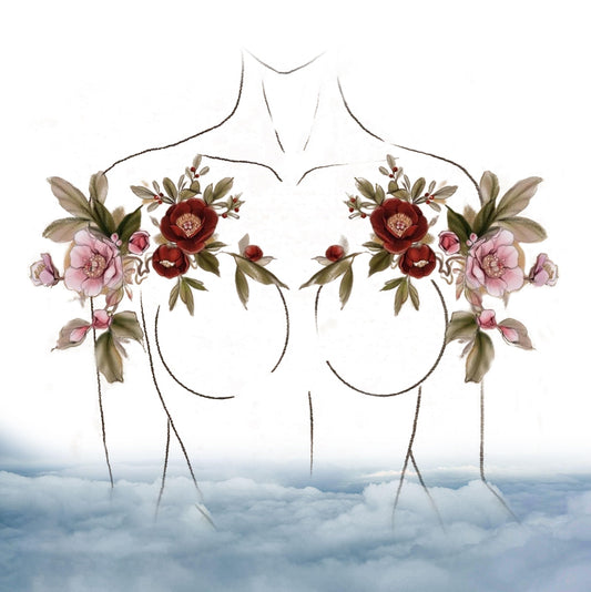 Adult Temporary Flower Tattoos Realistic Neck Long Lasting Temp Fake Tattoo (Temporary Tattoos Sticker 36)