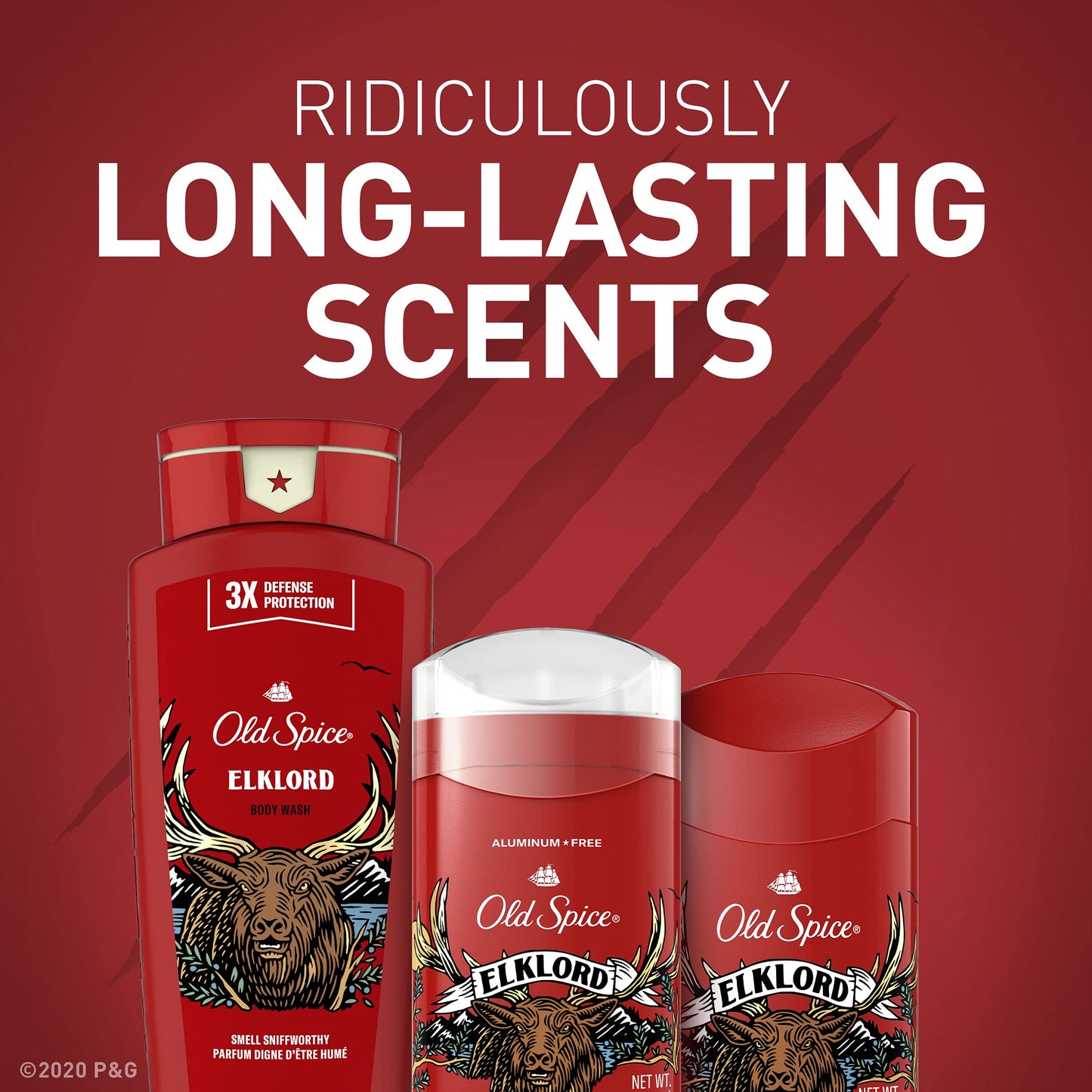 Old Spice Aluminum Free Deodorant for Men, ElkLord, 48 Hr. Protection, 3.0oz (Pack of 3)