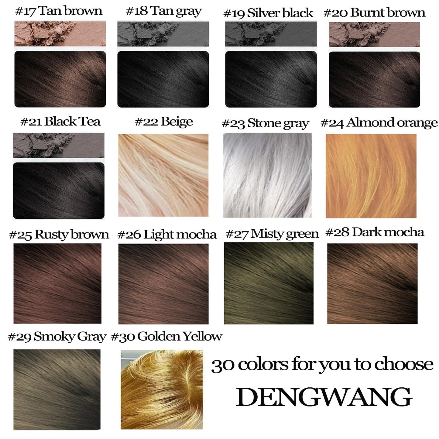 Maycheer Pang Pang Hair Shadow, Maycheer Hairline Powder for Women, 30 Colors Maycheer Root Cover up with Mirror and Cushion, Instantly Conceals Hair Loss (#30 Golden Yellow)