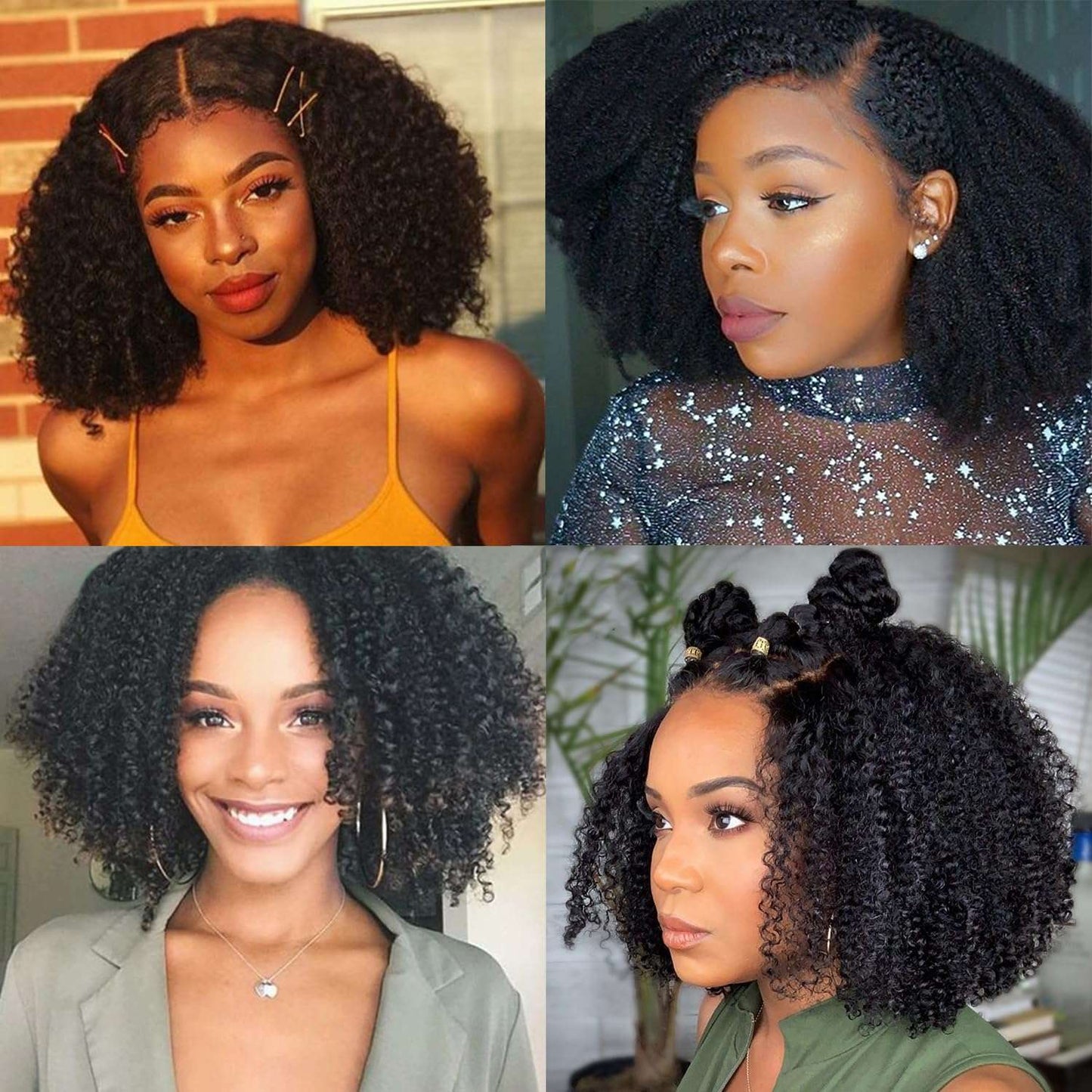 16 Inch Bob Wig Human Hair Kinkycurly Wig Human Hair 13x4 Lace Front Wigs 180 Density Glueless Wigs Human Hair Pre Plucked with Baby Hair Kinky Straight Short Bob Wigs for Black Women