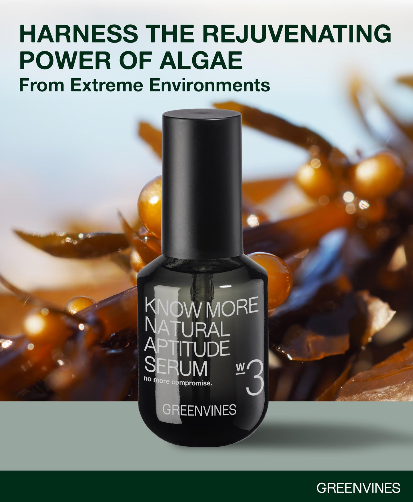 Greenvines Know More Natural Aptitude Serum | Firms, Reduces Fine Lines and Soothes Skin. Suitable for Aging and Sensitive Skin, 1 Fl oz