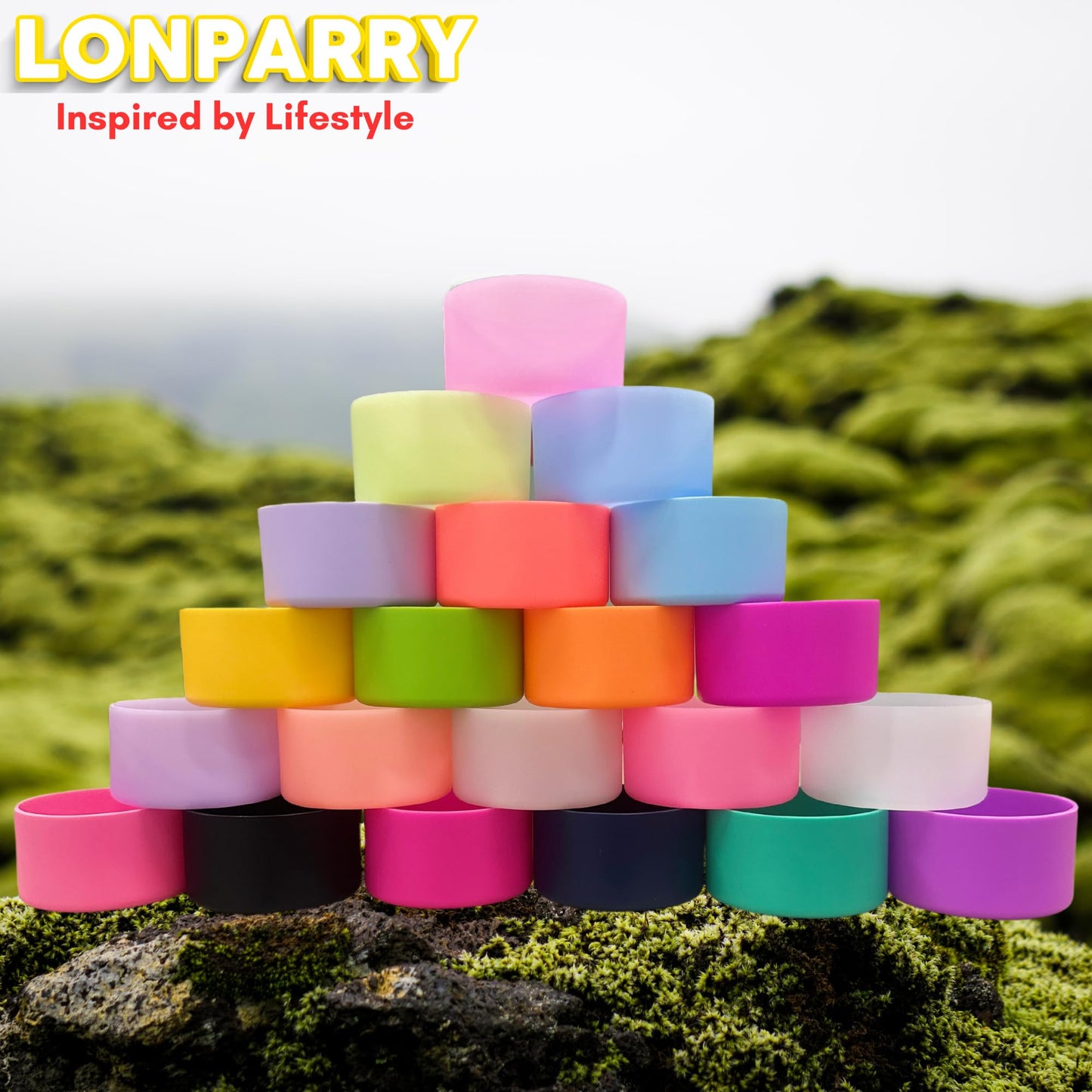 LONPARRY 2-Pack Silicone Boot for Stanley Cup Quencher IceFlow Rubber Bottom Sleeve Protector for Stanley Tumbler Car Travel Cup Bottle Bottom (Barbie Pink+Rose)