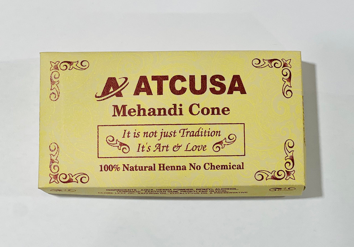 100% Natural Ready to Use Henna Paste Hair Color | Hair Dye Cones | Infused with kesar Oil | 25 gm each | Dark Reddish-Brown Color | Made from Organica henna powder Sourced from Rajasthan India | (25 Grams each cone, 4)