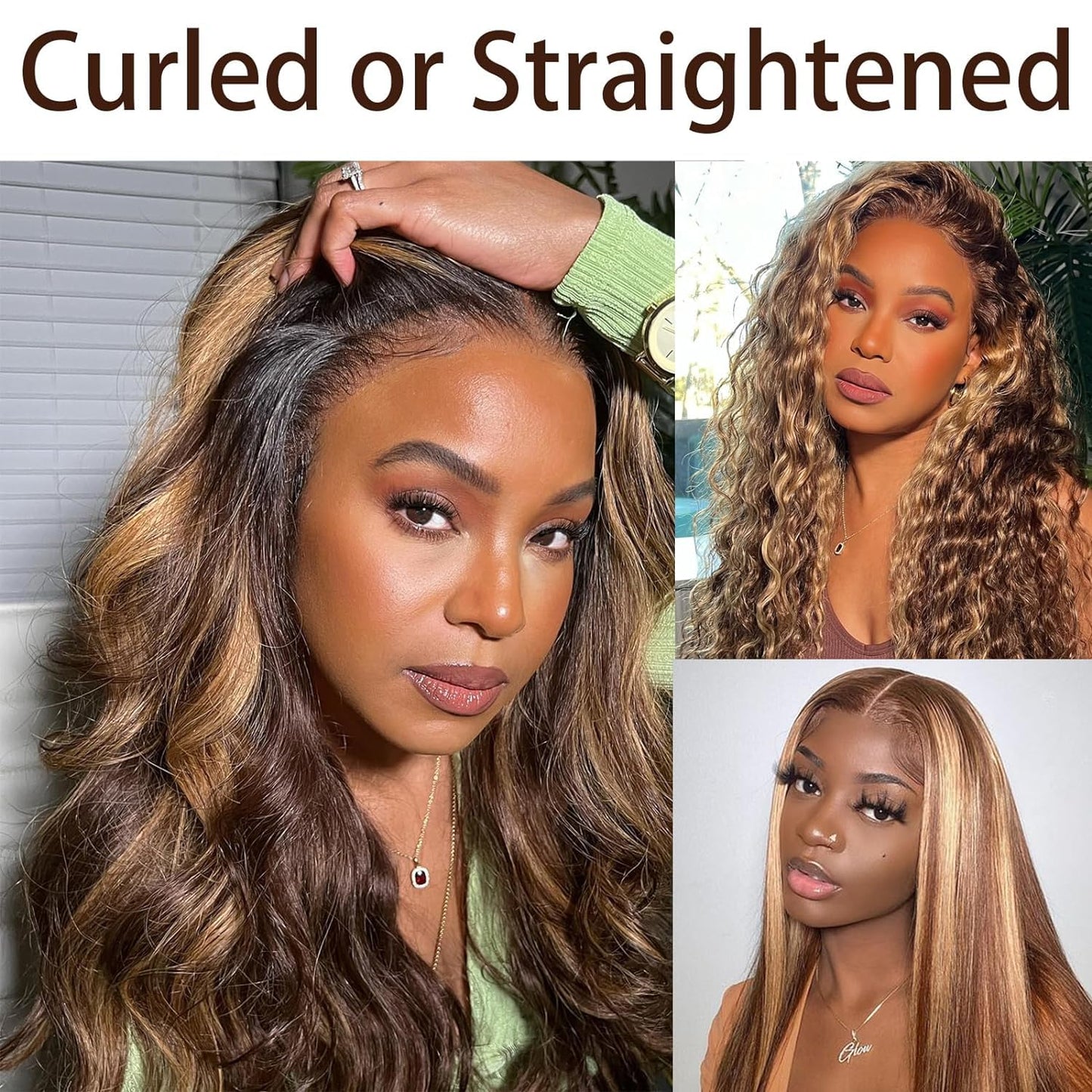 13x4 Ombre Lace Front Wigs Human Hair Pre Plucked for Women Blonde 13x4 Body Wave HD Lace Front Wigs Human Hair 4/27 Colored Brazilain Virgin Glueless Wigs Human Hair With Baby Hair(26in)