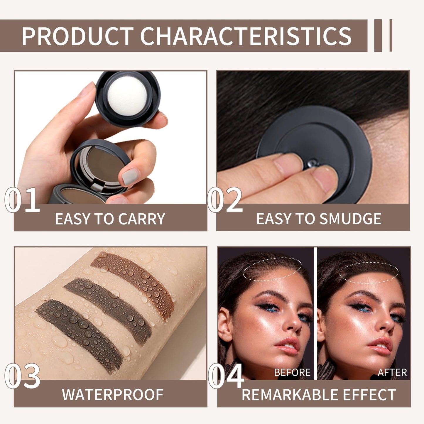Maycheer Hairline Powder - Magic Root Cover Up - Hair Rich Hair Shadow - Gray Hair Coverage Touch Up Hair Powders for Women & Men (Gray, 0.14 Ounce (Pack of 1))