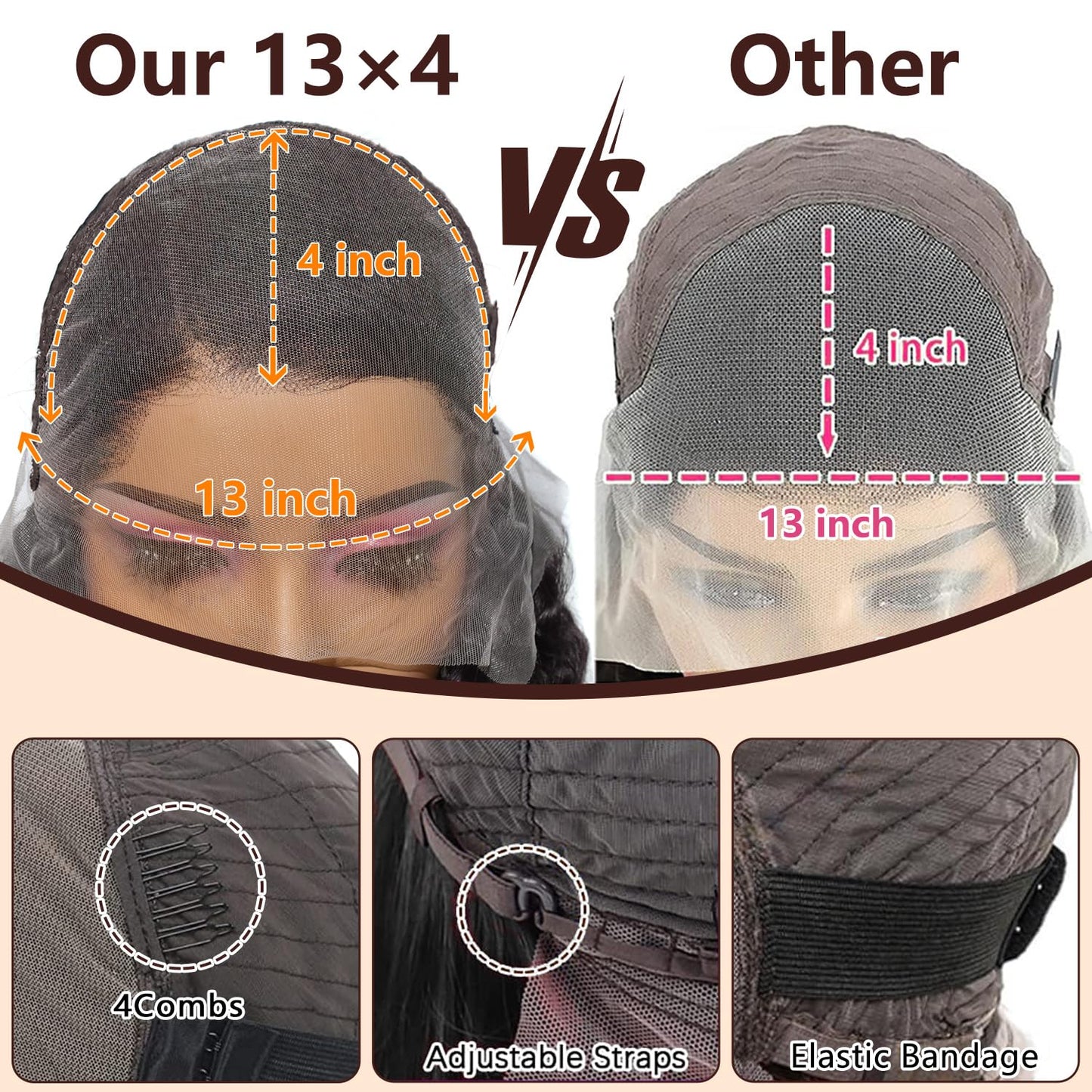 13x4 HD Lace Frontal Wig Human Hair Pre Braided Lace Front Wigs Deep Wave Lace Front Wigs Human Hair Braided Wigs for Black Women Human Hair 180 Density Lace Front Wigs Human Hair Curly 26 Inch