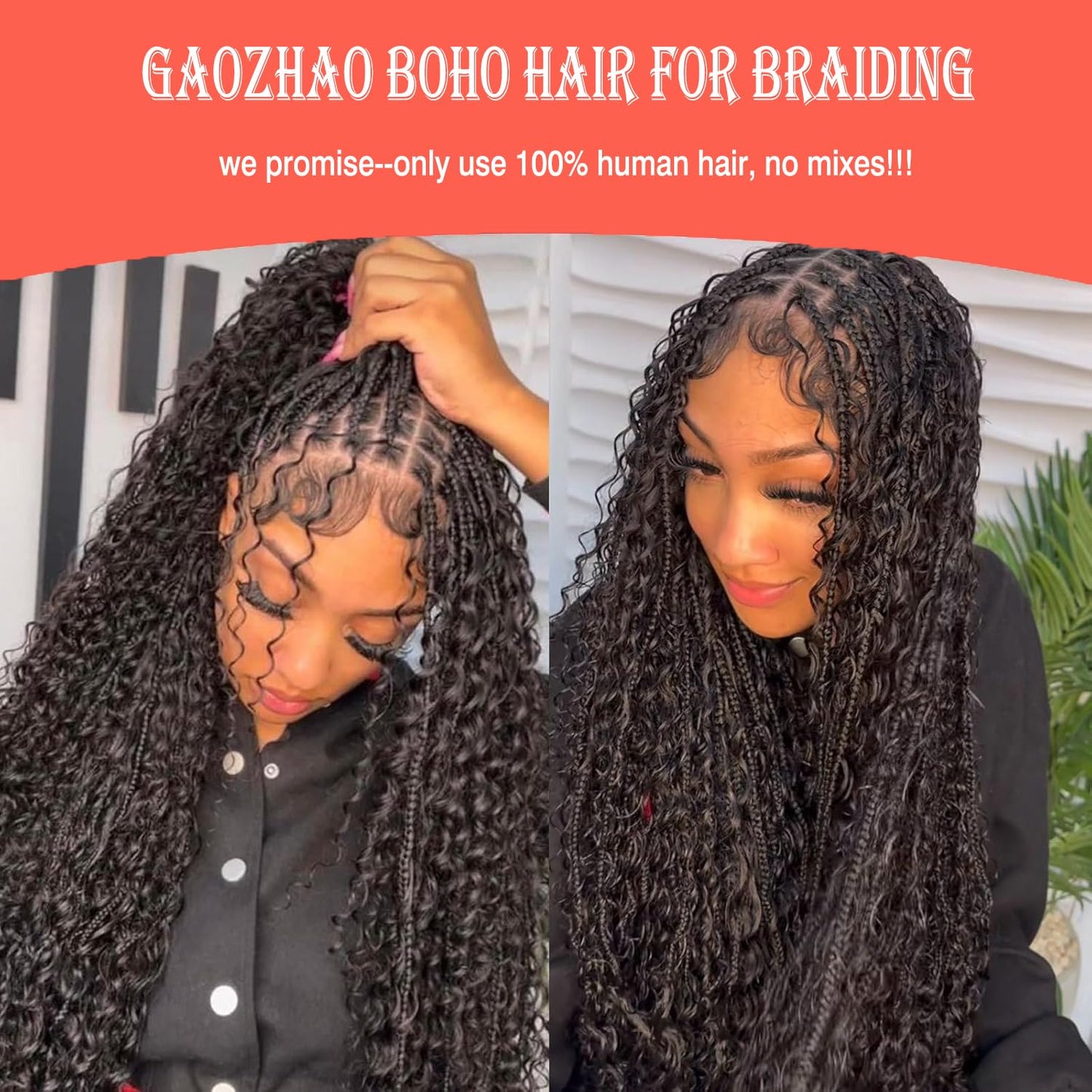 150g 18 Inch Human Braiding Hair Deep Wave Bulk Human Hair for Braiding 3 Bundles/Pack No Weft Human Deep Curly Braiding Hair for Boho Braids Brazilian Virgin Human Hair Extensions Natural Color