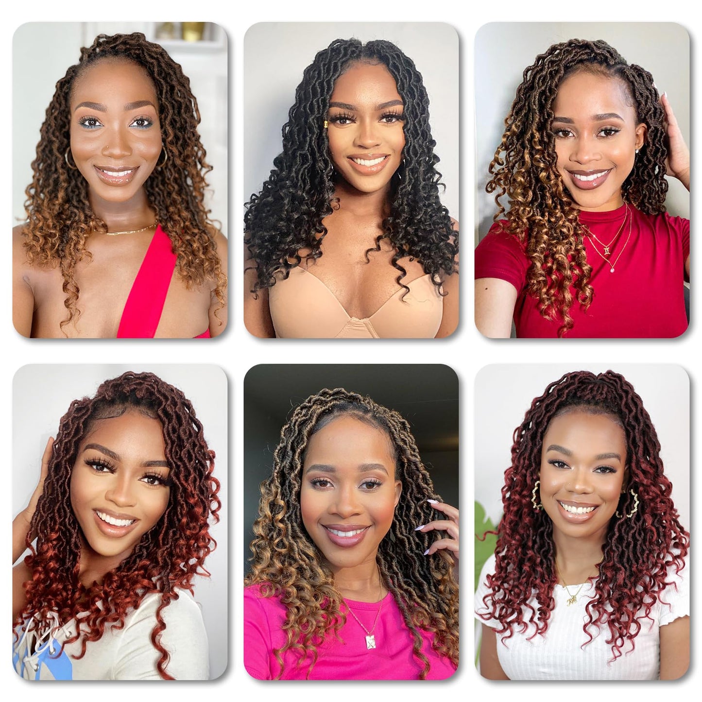 Karida Goddess Locs Crochet Hair 12 Inch, 8 Packs Upgraded Crochet Hair for Black Women, Pre Looped Crochet Faux Locs With Curly Ends (12 Inch (Pack of 8), TGray#)