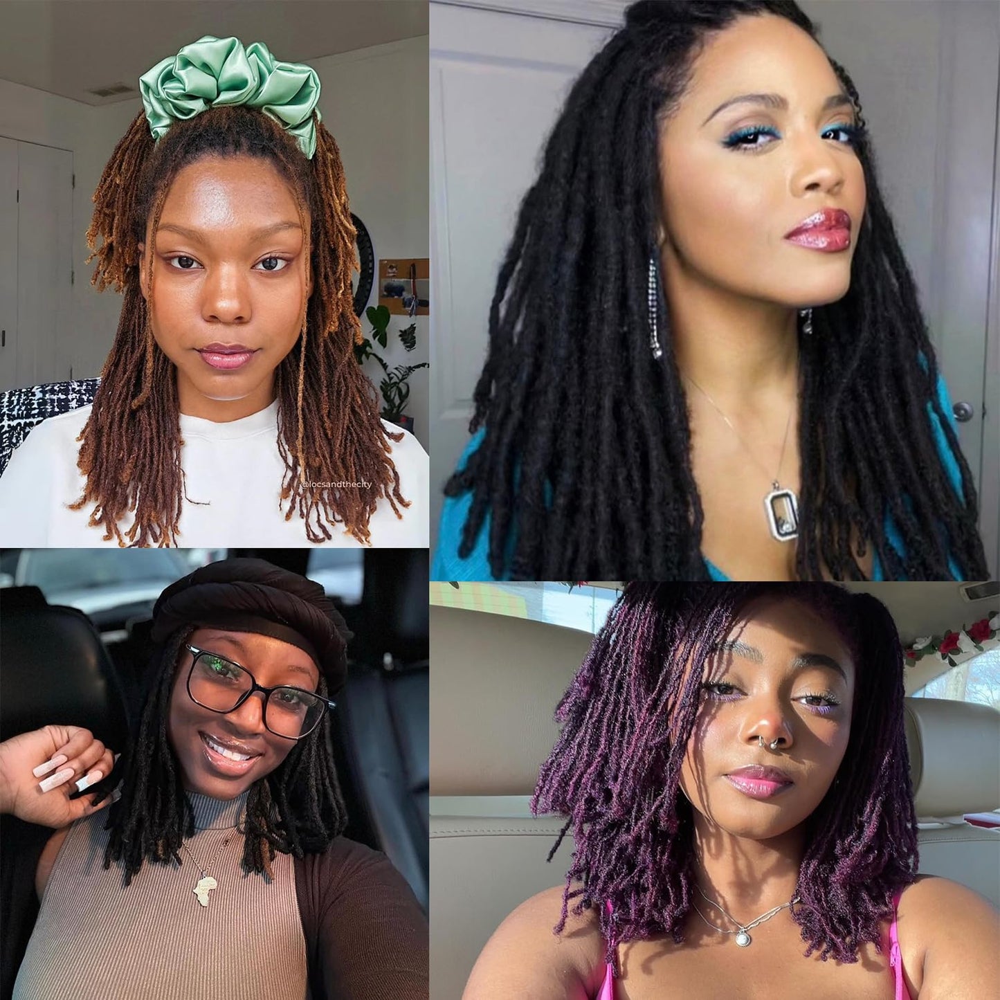 6 Inch 70 Strands Locs Extension Human Hair 0.4cm Dreadlock Extension Natural Black Human Hair Locs Full Handmade Permanent Dreadlock Extensions Can Be Dyed and Bleached for Women Men