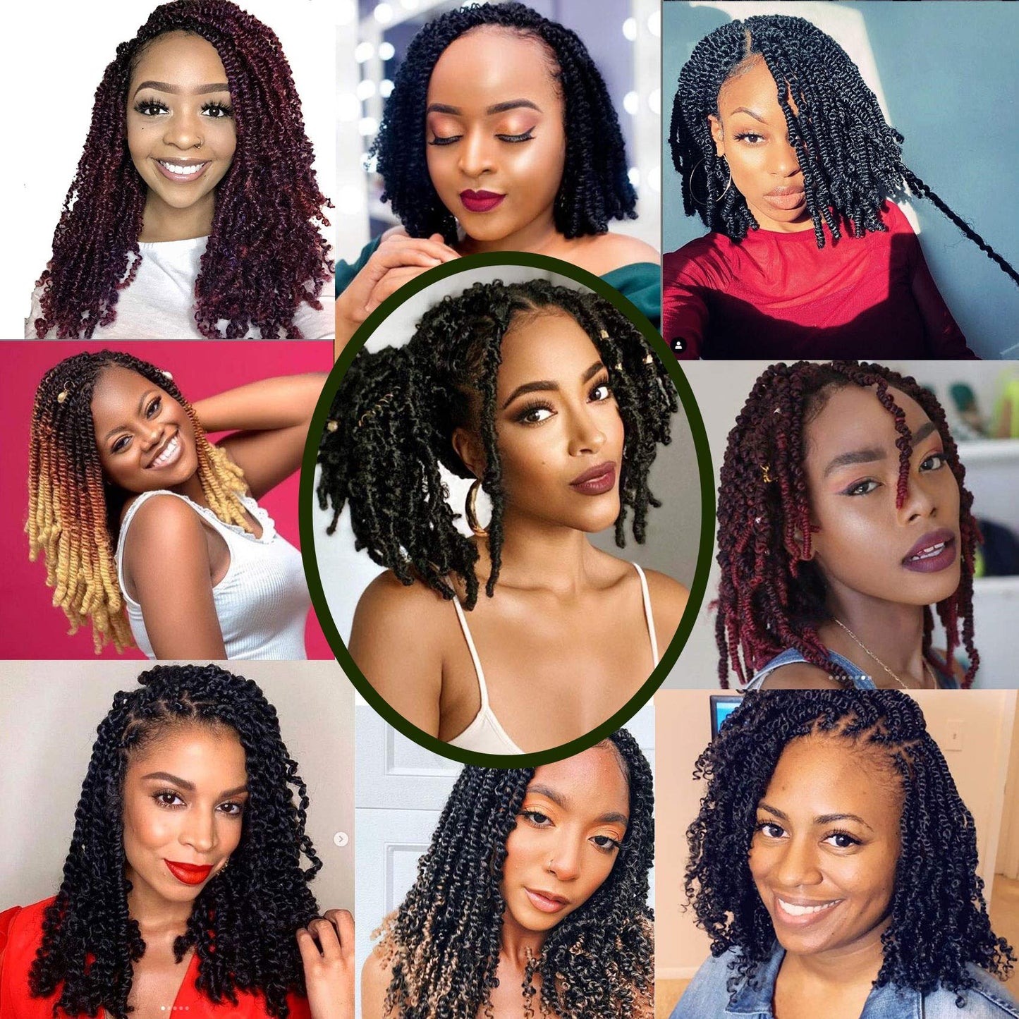 7 Packs Spring Twist Braiding Hair Spring Twists Bomb Twist Hair Synthetic Fiber Fluffy Twist Crochet Braids Low Temperature Fiber Crochet Hair for Women Braiding Hair (8inch,T1B/27)