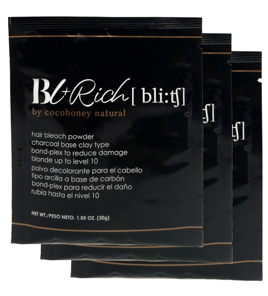Hair Bleaching Powder for Dark Hair Lightening Blonde Hair Salon Quality Safe at Home (Charcoal 1.05 oz (pack of 3))