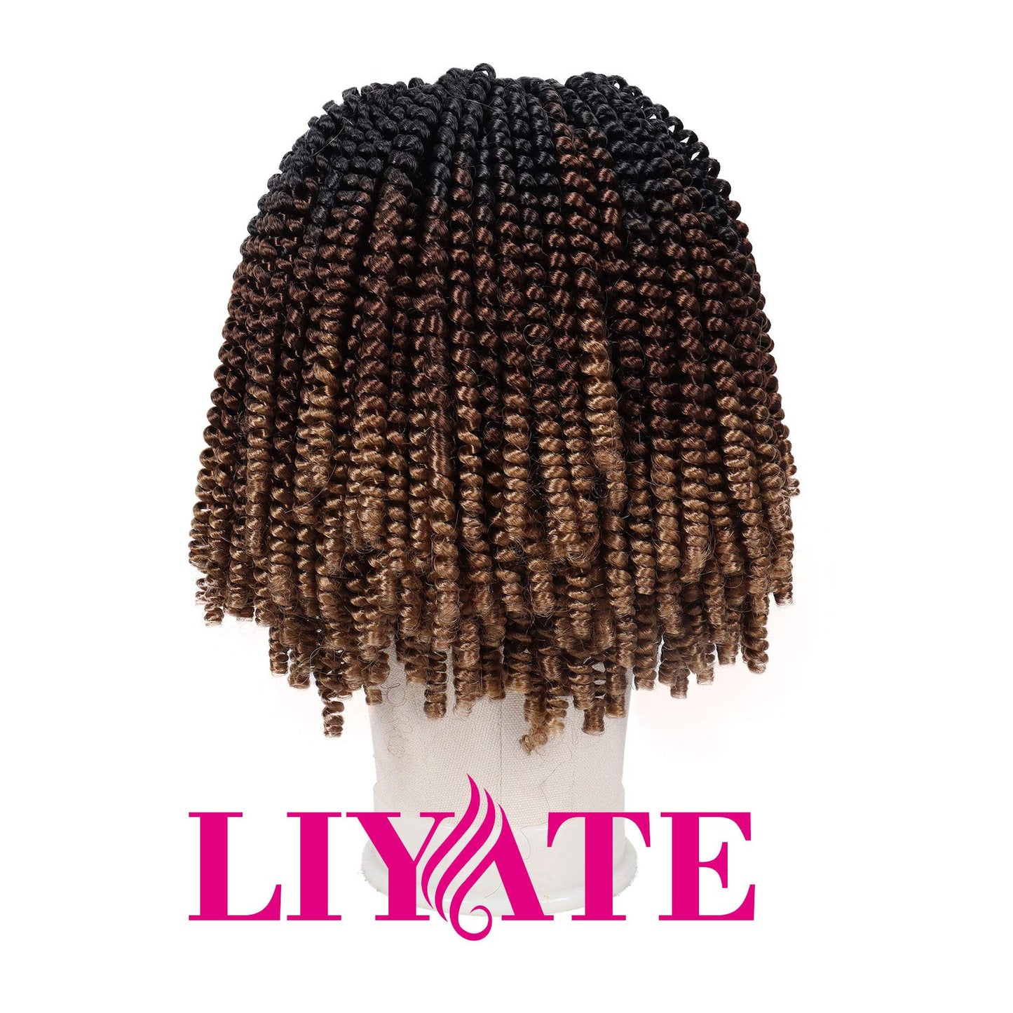 6 Packs Spring Twist Braiding Hair Bomb Twist Hair Synthetic Fiber Fluffy Twist Crochet Braids Low Temperature Hair for Women Braiding Hair(8inch,T1B/30/27)