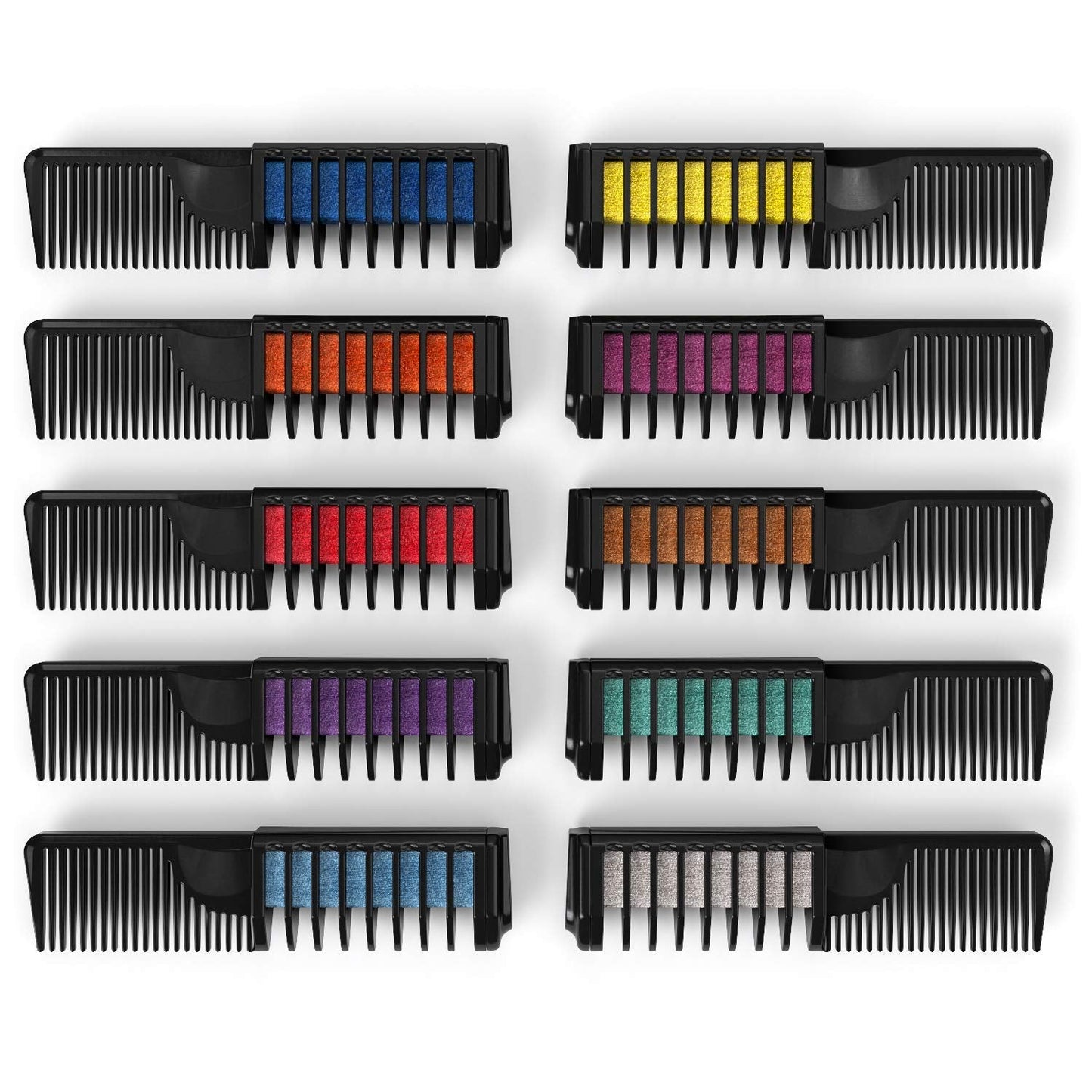 Hair Chalk Combs, Assorted Colors, set of 12