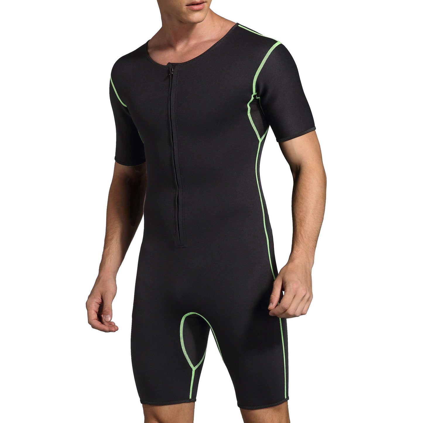 Bakerdani Men's Neoprene Waist Trainer Sauna Suit Body Shaper for Fitness Gym Exercise Training