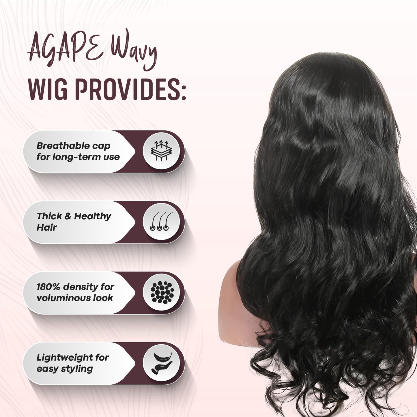 13x5 100% HD Body Wave Lace Front Wigs Human Hair for Women, 180% Density, Pre-Plucked with Baby Hair, Glueless Transparent Swiss Lace, No Synthetic Fibers (#HA - Honey Auburn, 22")
