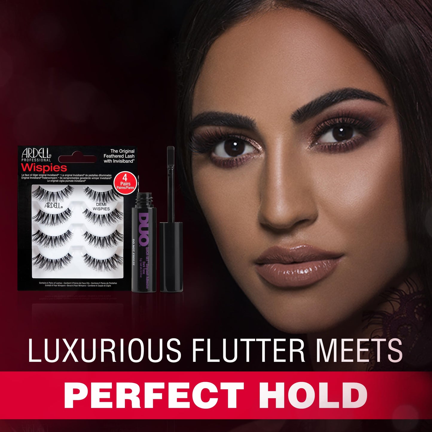 A Perfect Set - Ardell Faux Mink Demi Wispies Multi-Pack and Duo Quick-Set Strip Lash Adhesive