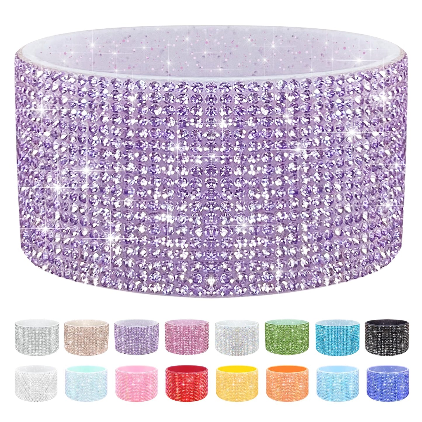 WORBSS Diamond Glitter Silicone Boot for Stanley Cup 40oz Tumbler & Simple Modern 30-40oz Trek Tumbler Accessories for 2.8-2.9 inch Trapezoidal Cylinder Base Water Bottles Bottom Anti-Slip Sleeve