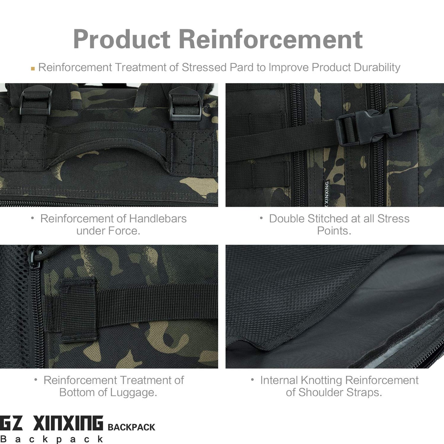 GZ XINXING Military Tactical Backpack Army 3 Day Assault Pack Molle Bug out Bag Backpacks For Men