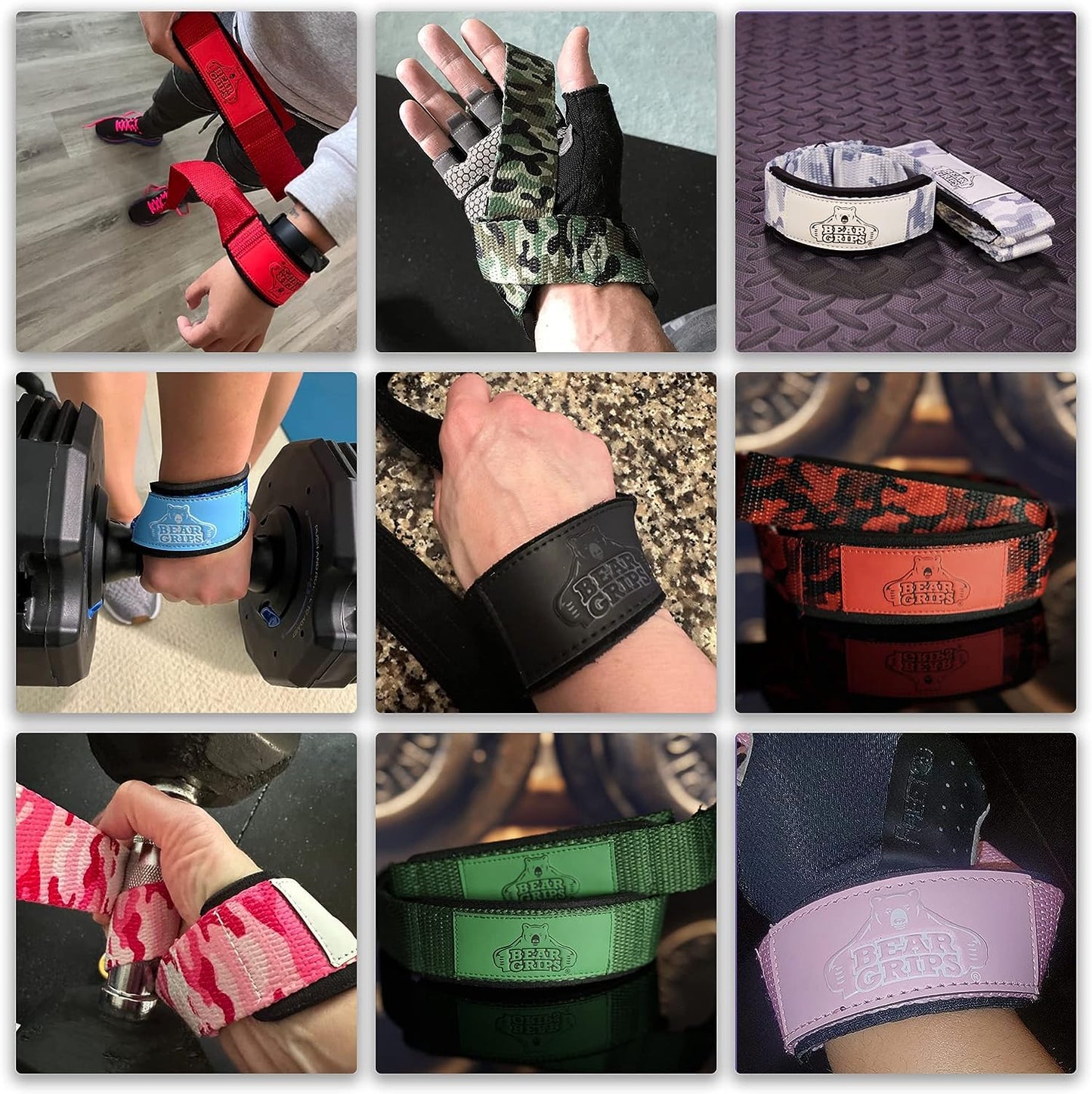 Bear Grips Lifting Straps Gym, Wrist Straps for Weightlifting, Gym Straps, Weightlifting Straps, Deadlift Straps, Weight Lifting Straps for Men, Weight Straps Lifting Women, 2 Lifting Strap Mint Green