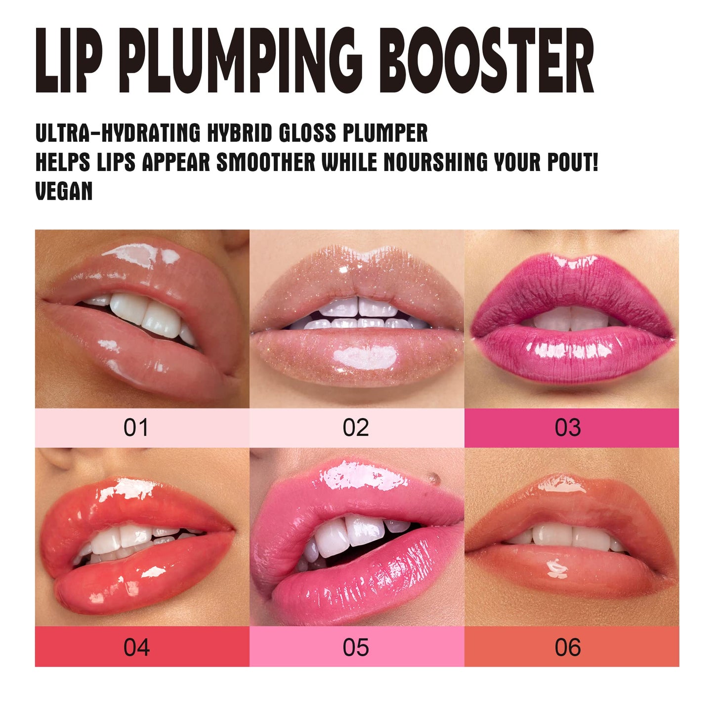 Easilydays Lip Gloss Plumper Glossy Lip Lipstick, Lifter Gloss, Hydrating, Volumizes, High-Shine, Lip Plumping Lip Glass Mirror Lip Glaze Lip Makeup, Plump And Pout Lip Plumper for Women Girls