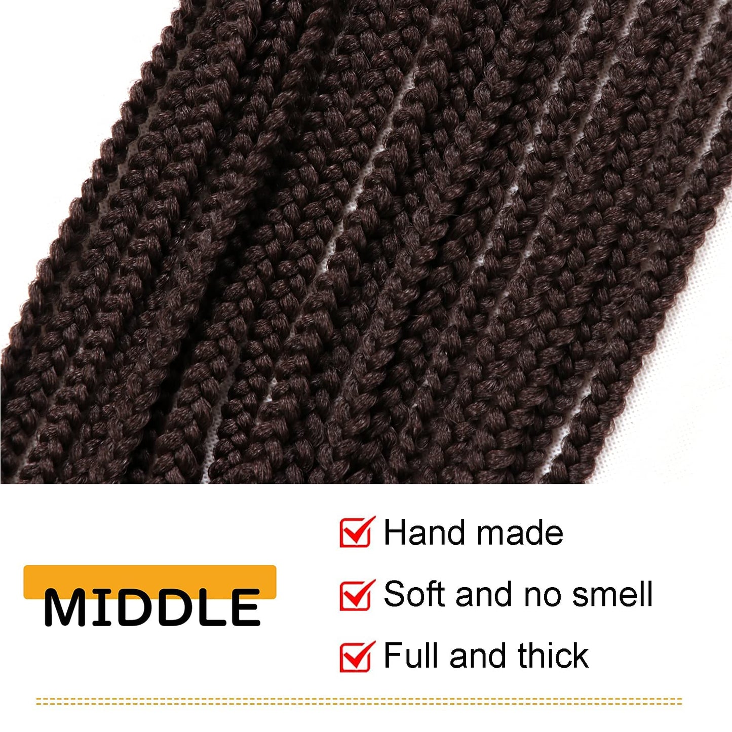 7 Packs Goddess Box Braids Crochet Hair 14 Inch Prelooped Crochet Box Braids Crochet Hair for Black Women Braiding Hair (14 Inch (Pack of 7), #4)