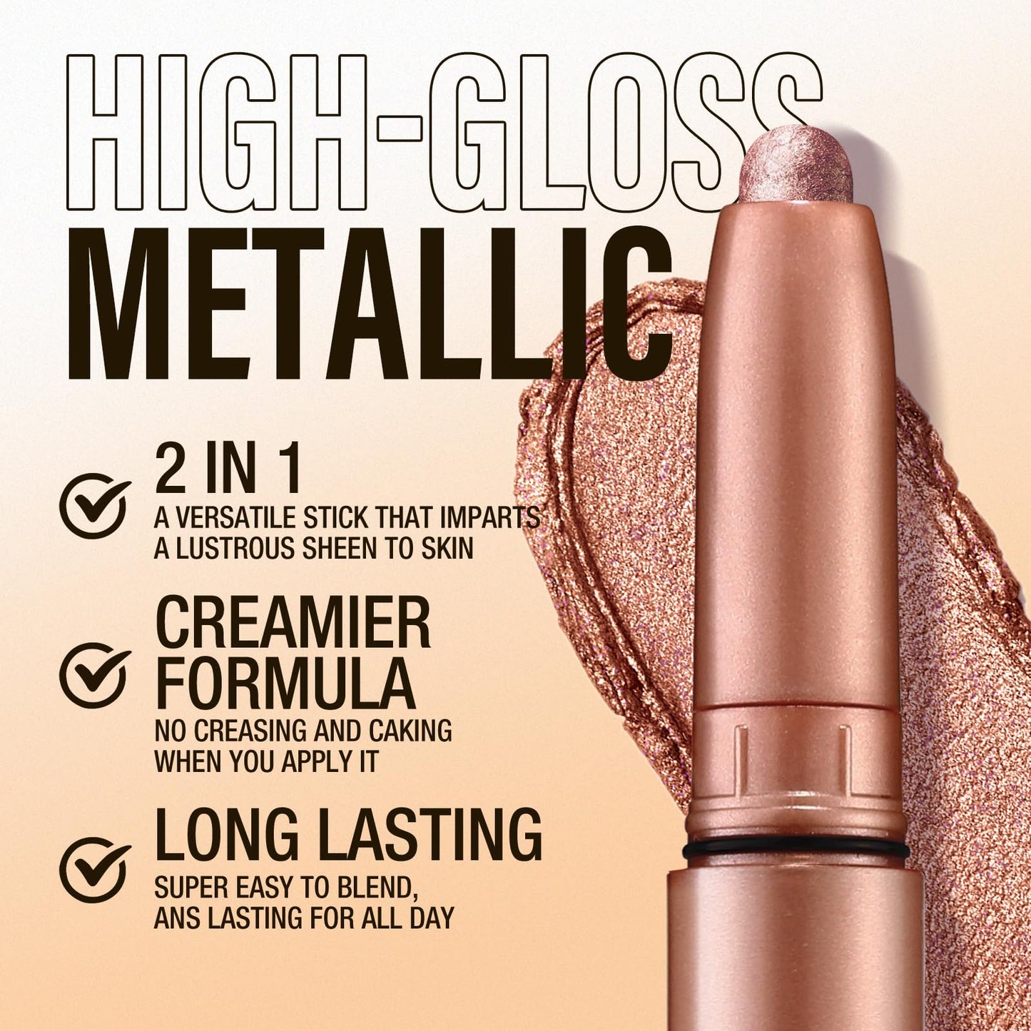 Jolilab Eyeshadow Stick Set, 2 Colors Matte Professional Bright-Colored Contouring and Highlight Eyeshadow Stick, Cream Waterproof Long Lasting High Pigmented Eye Shadow. (2, 11+18 2pcs)