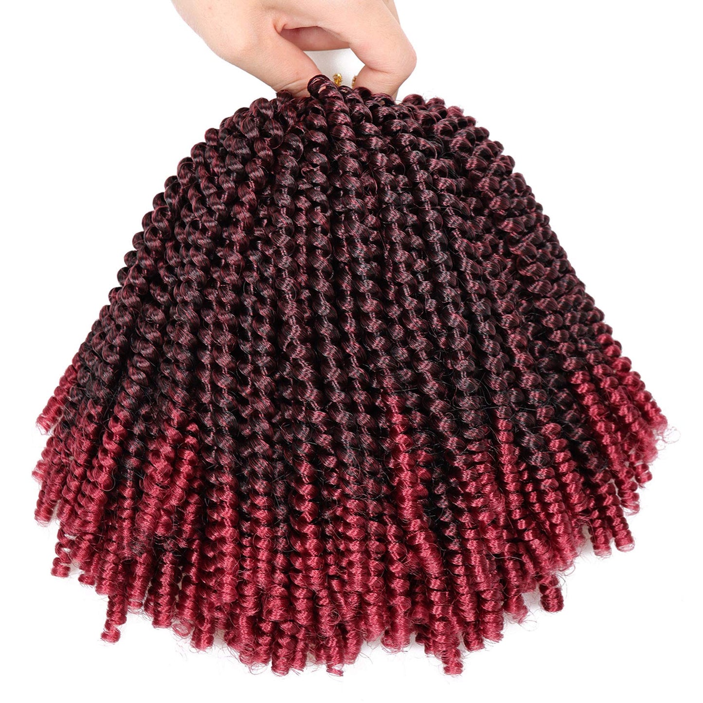 6 Packs Spring Twist Braiding Hair Spring Twists Bomb Twist Hair Synthetic Fiber Fluffy Twist Crochet Braids Low Temperature Twist Crochet Hair for Women Braiding Hair(8inch,T1B/BUG)
