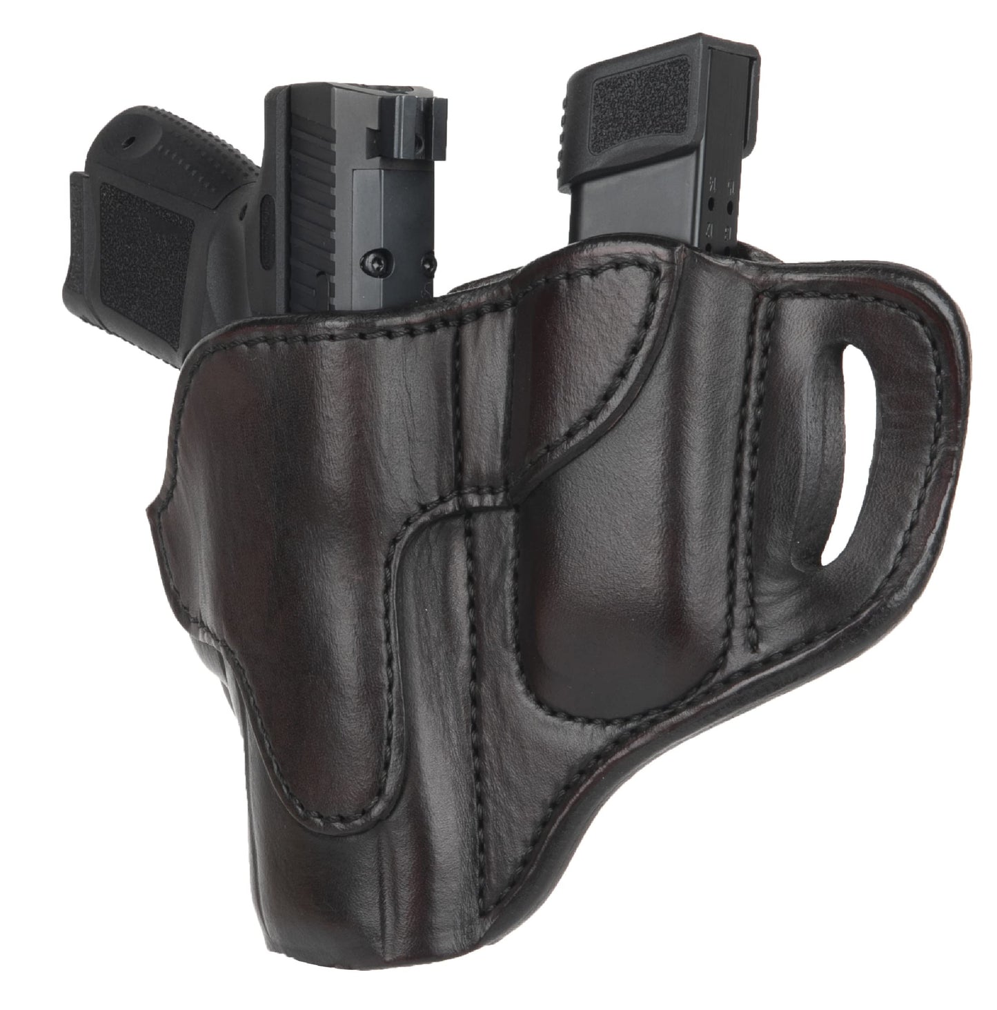 1791 GUNLEATHER P320c Holster, OWB Leather Gun and Mag Belts Holster. Compatible with Sig P320c, P229c, HK VP9sk, HK P2000, HK 45c, and Most compacts with Rails