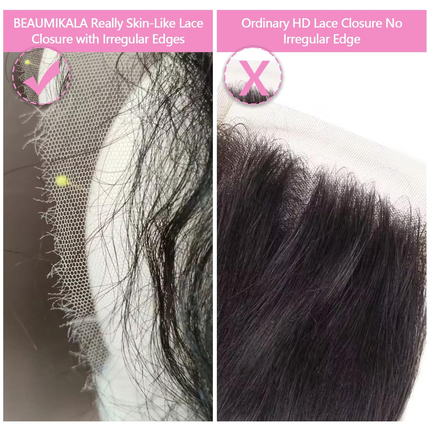 16 Inch 13x4 HD Lace Closure Only Body Wave 12A Brazilian Skin-Like Closure Human Hair 100% Virgin Remy Hair Frontal HD Lace Pre Plucked With Baby Hair Natural Black