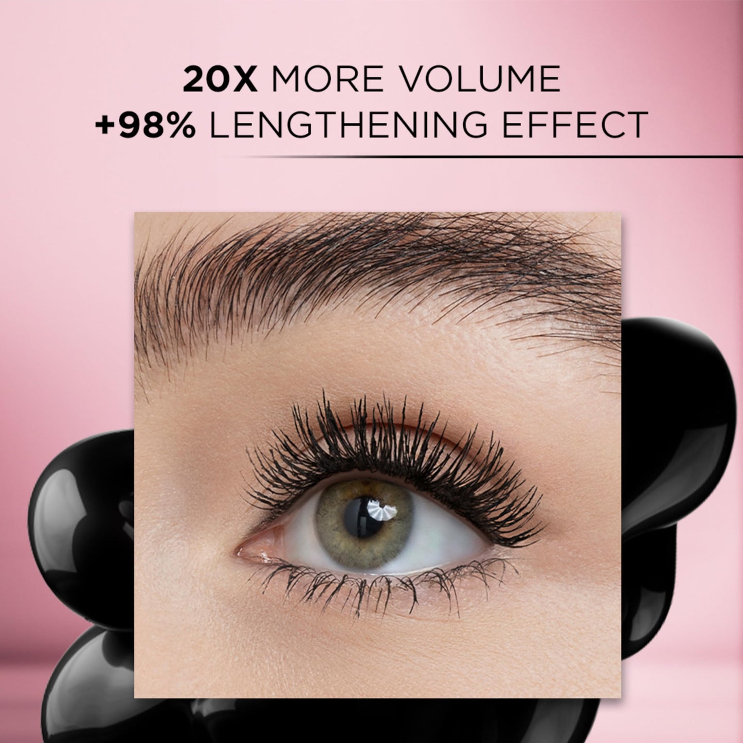 L’Oréal Paris Voluminous Makeup Lash Paradise Waterproof Mascara, Voluptuous Volume, Intense Length, Feathery Soft Full Lashes, No Smudging, No Clumping, Black, 0.25 Fl Oz (Pack of 2)